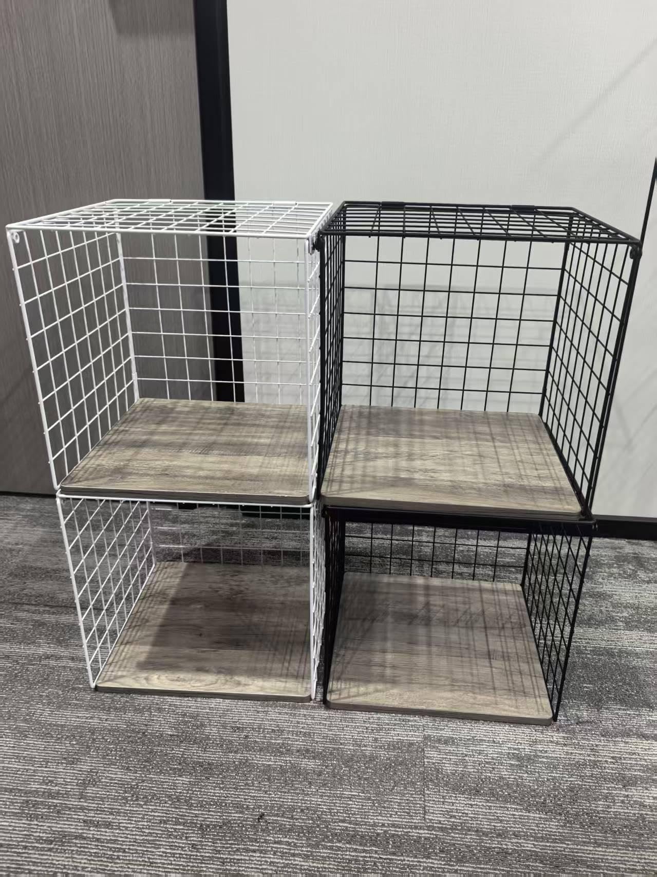 UMDONX 4 Pack Metal Wardrobe Storage Organiser Stackable Closet Shelf