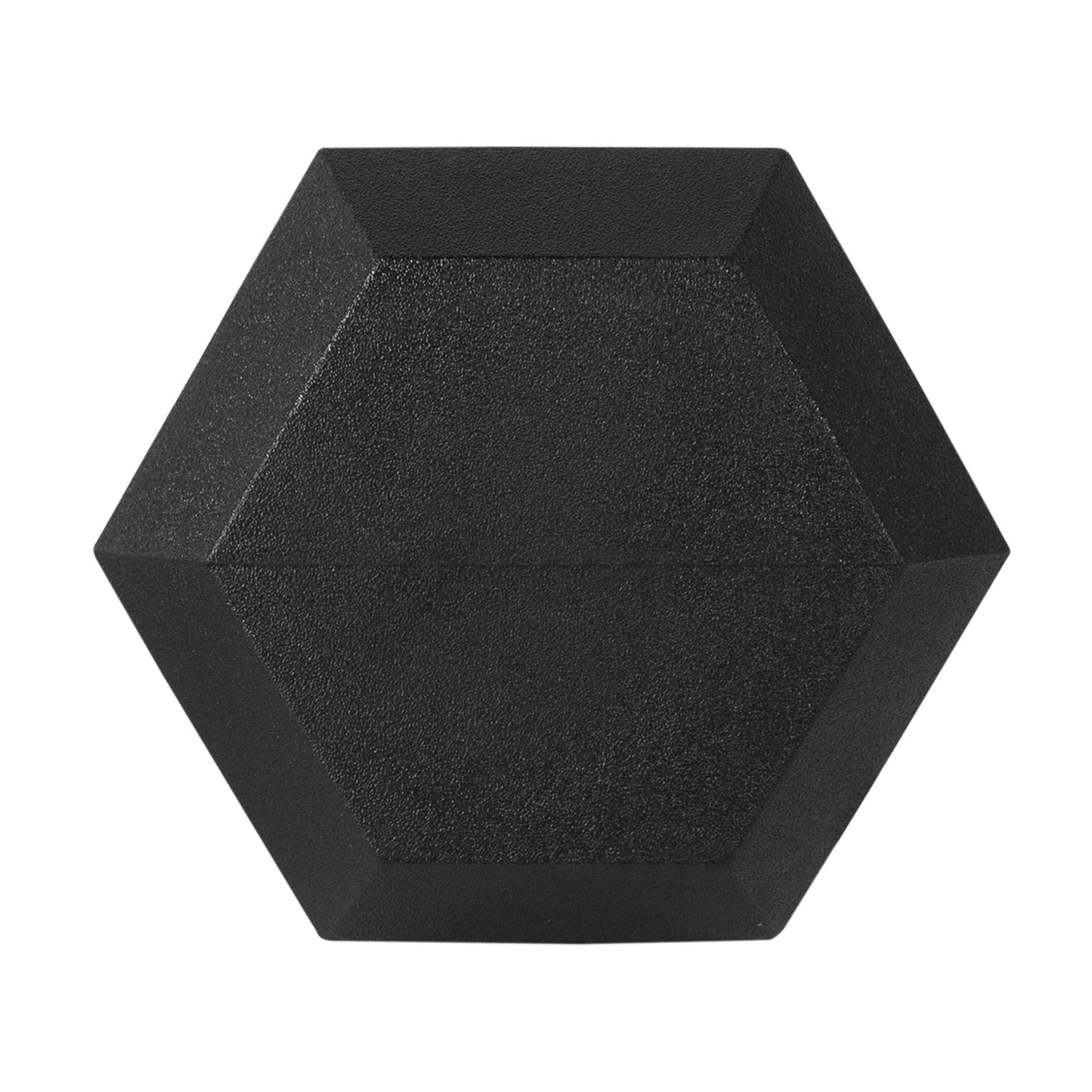 Signature Fitness Sporzon Rubber Encased Hex Dumbbell, 15LB Pair, Black