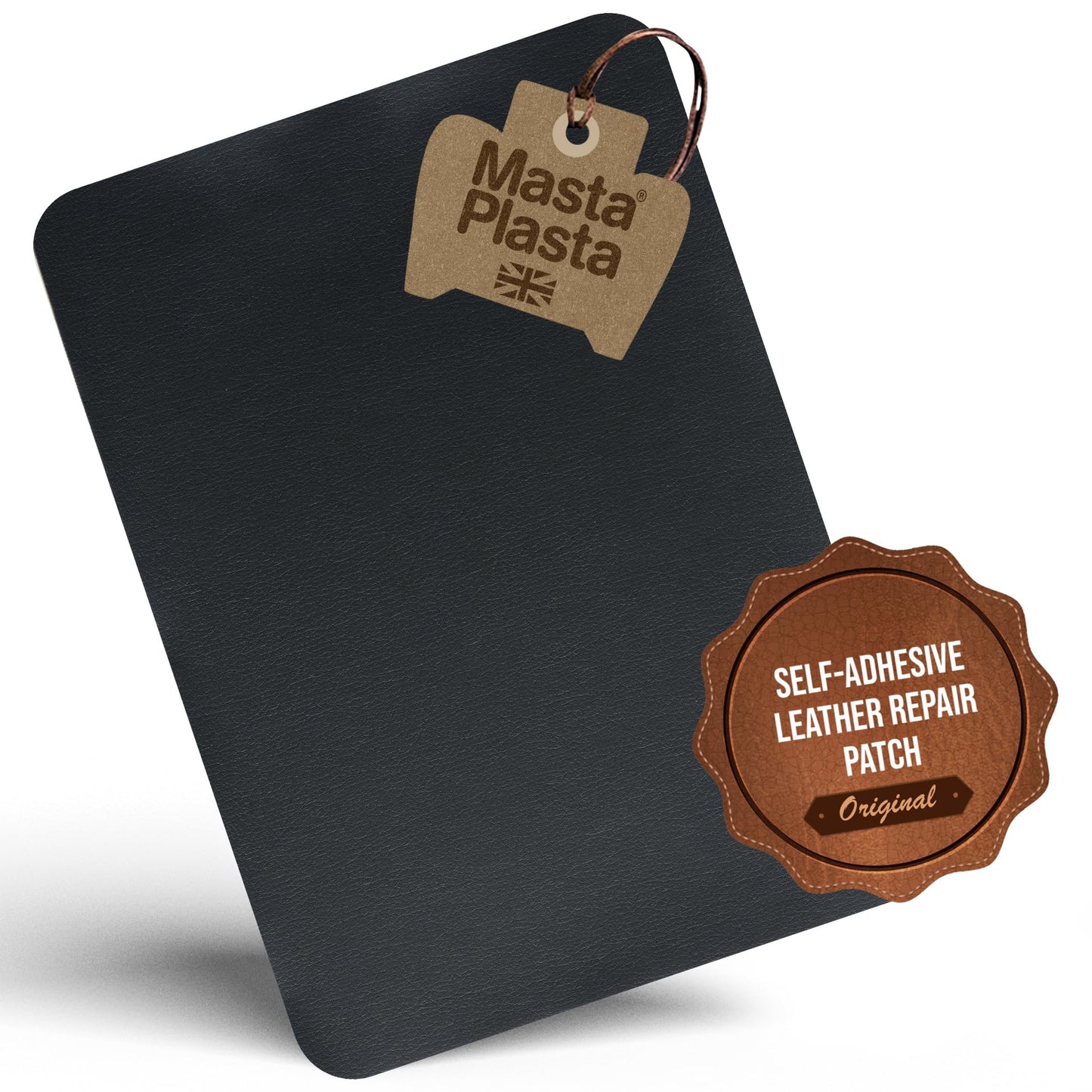MastaPlasta Original Self-Adhesive Leather Repair Patch - Black 28cm x 20cm (11in x 8in). Your Instant Upholstery-Quality Scratch & Tear Repair for