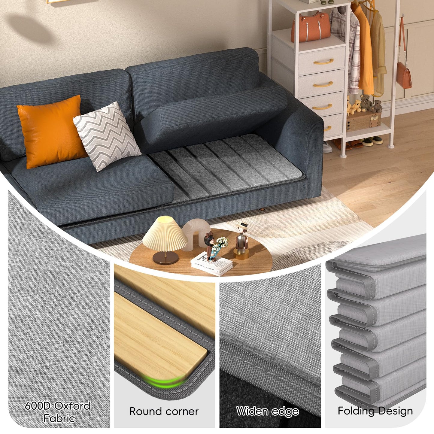 VERONLY Heavy Duty Couch Cushion Support Board to Fix Sagging Sofas- (60x205CM) Sofa, Thick Boards Add Strong Seat Supports, Stays in Place