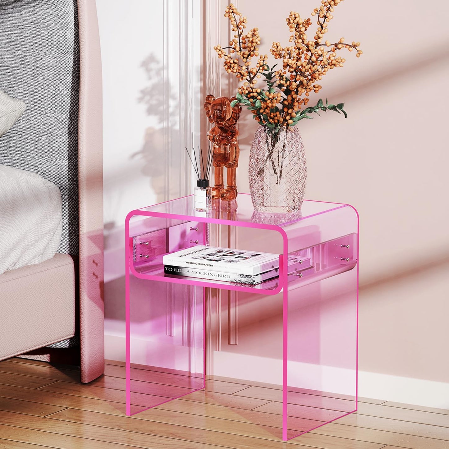 solaround Acrylic Side Table, Pink