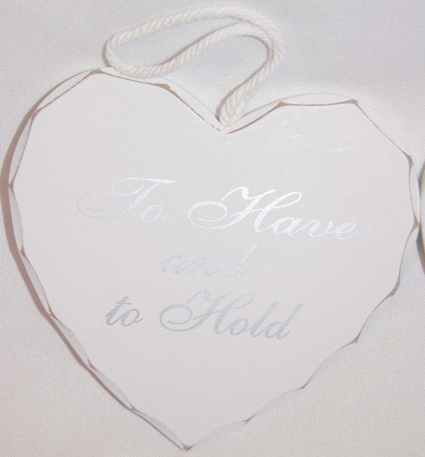 White "Happy Ever After Begins Today" Miniature Hanging Wedding Plaque