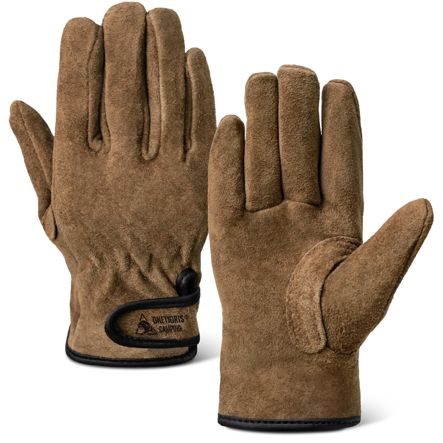 OneTigris Welding Gloves,Fireproof Leather Work Gloves for Men/Women - Forge, BBQ, Camping, Wood Stove,Heat-Resistant Cowhide, Comfort Lined