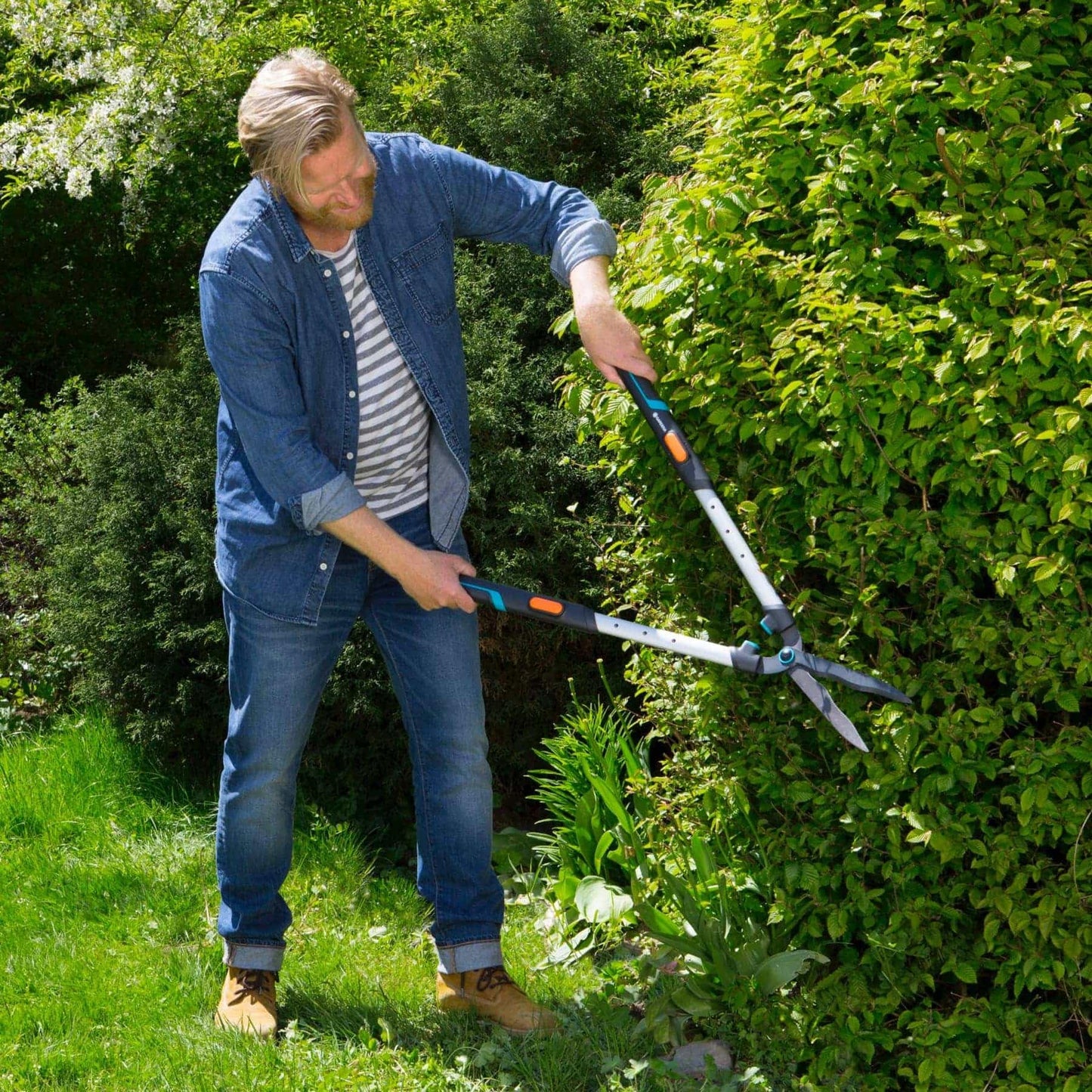Gardena TeleCut Hedge Shears Turquoise Black