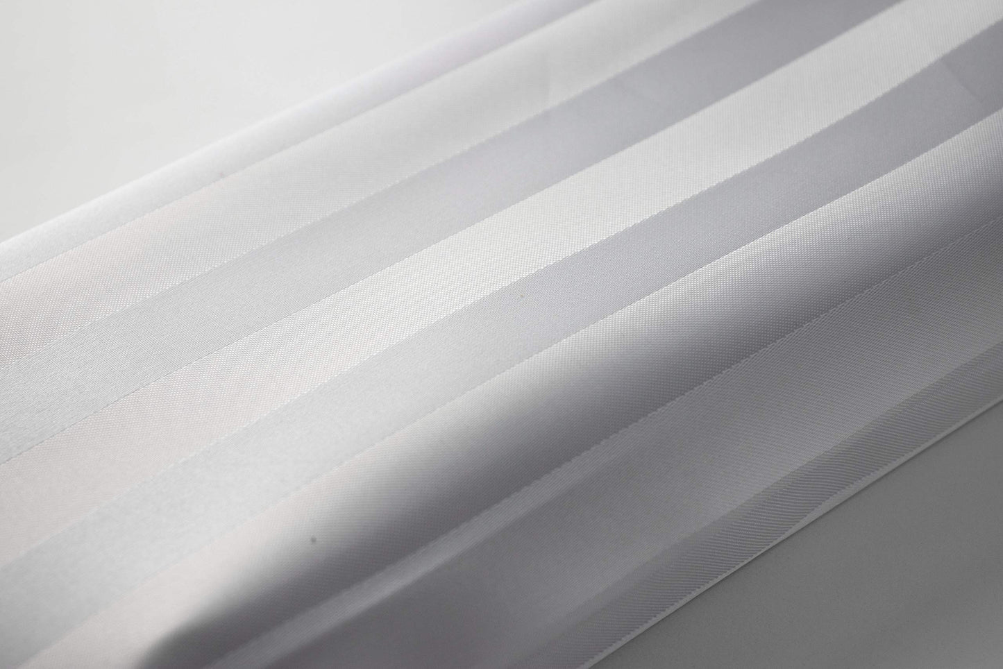 White Satin Stripe Shower Curtain Polyester Fabric - VARIOUS SIZES - STANDARD / EXTRA SHORT / EXTRA WIDE / EXTRA LONG - Machine Washable - Weighted