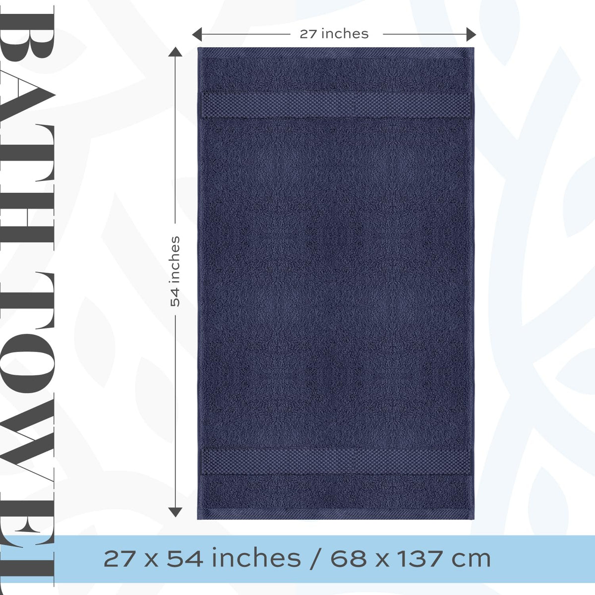 White Classic Luxury Bath Towels Set of 4 Large - 700 GSM Cotton Ultra Soft Bath Towels 27x54 | Highly Absorbent and Quick Dry | Hotel Towels for