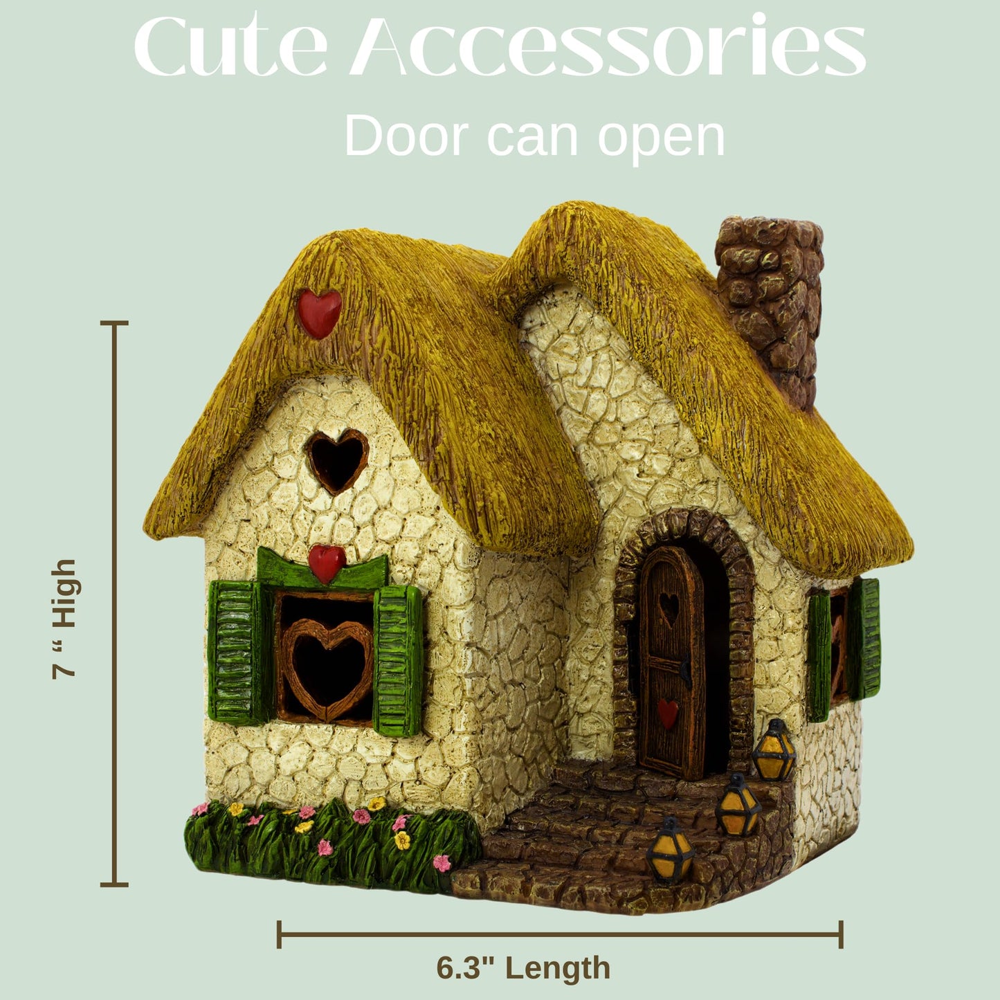 PRETMANNS Fairy Garden Ornaments - Fairy Houses for the Garden - Fairy House with Fairy Figures for Fairy Garden - Fairy Garden Accessories with