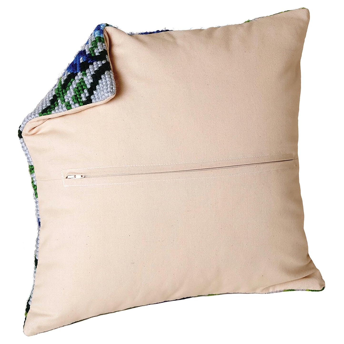 Thea Gouverneur Cushion Back Kit with Zipper - Beige - for Any 16x16 Inch (40x40cm) Cushion- Cross Stitch Creations - Embroidery - Embroidery Kit for