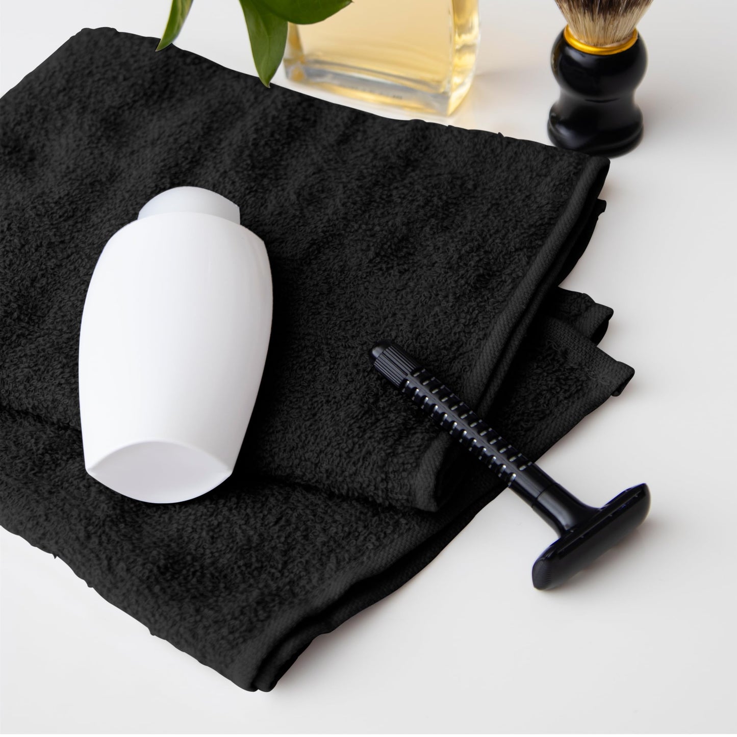 Avalon 24 Pack Black 100% Cotton 16x27 Inch Highly Absorbable Facial & Gym Hand Towels