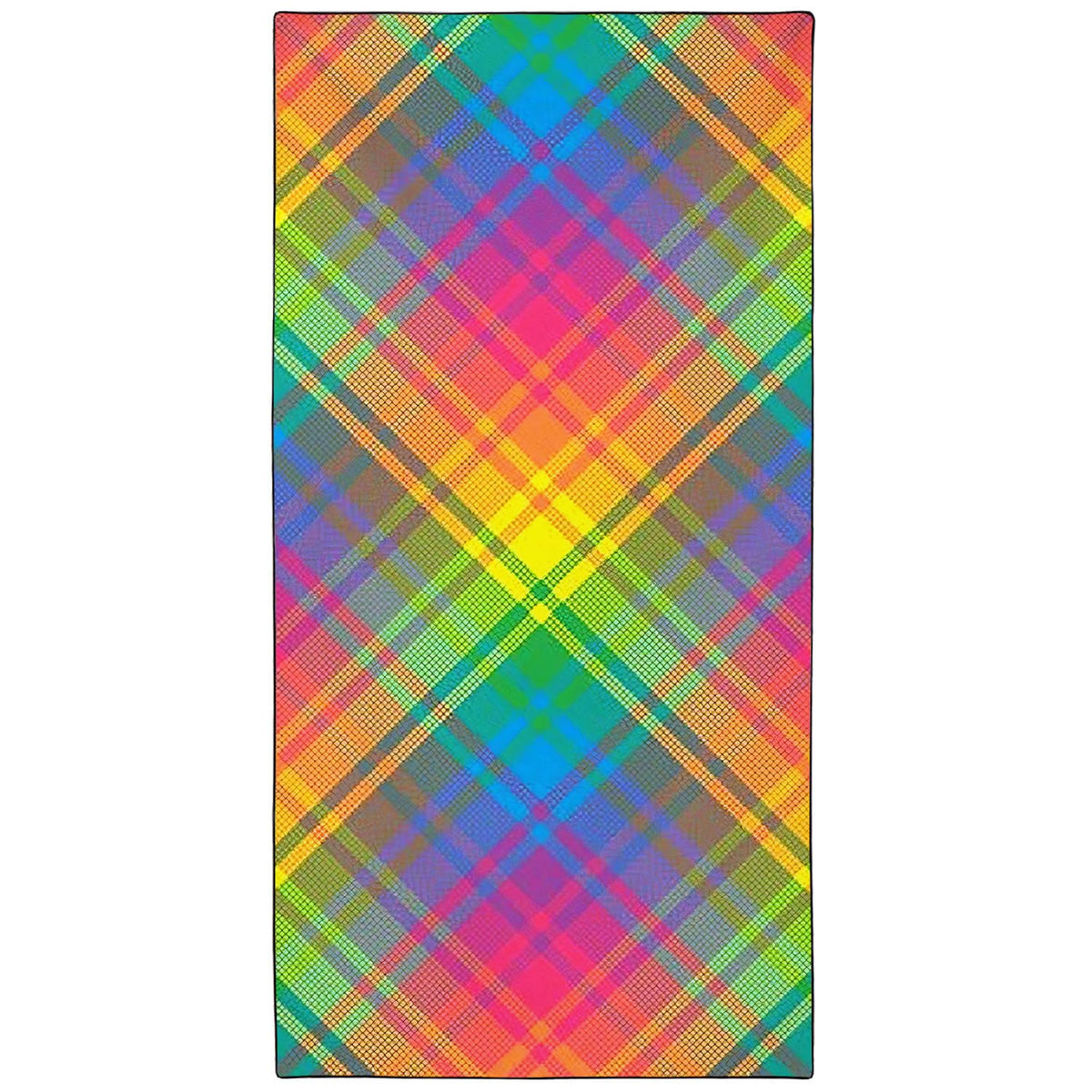 YISUMEI Colorful Rainbow Plaid Beach Towels for Adults Extra Large 180x90cm, Microfibre Quick Dry Towel for Travel Swimming Camping Sports