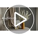 Kisflower 12Pcs Yellow Artificial Dancing Orchids Gypsophila Cherry Blossom Flowers for Home Decoration