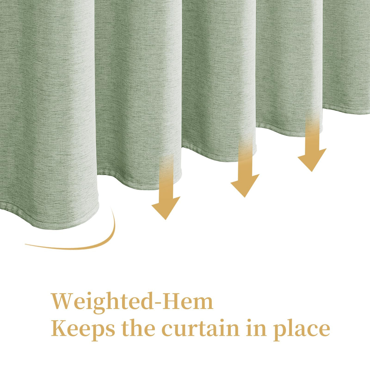 FY&XZH Linen-Texture Fabric Shower Curtain Set with Stainless Steel Hooks,230 GSM Heavy Luxury Weighted Bath Curtain,Water-resistant& Washable Cloth