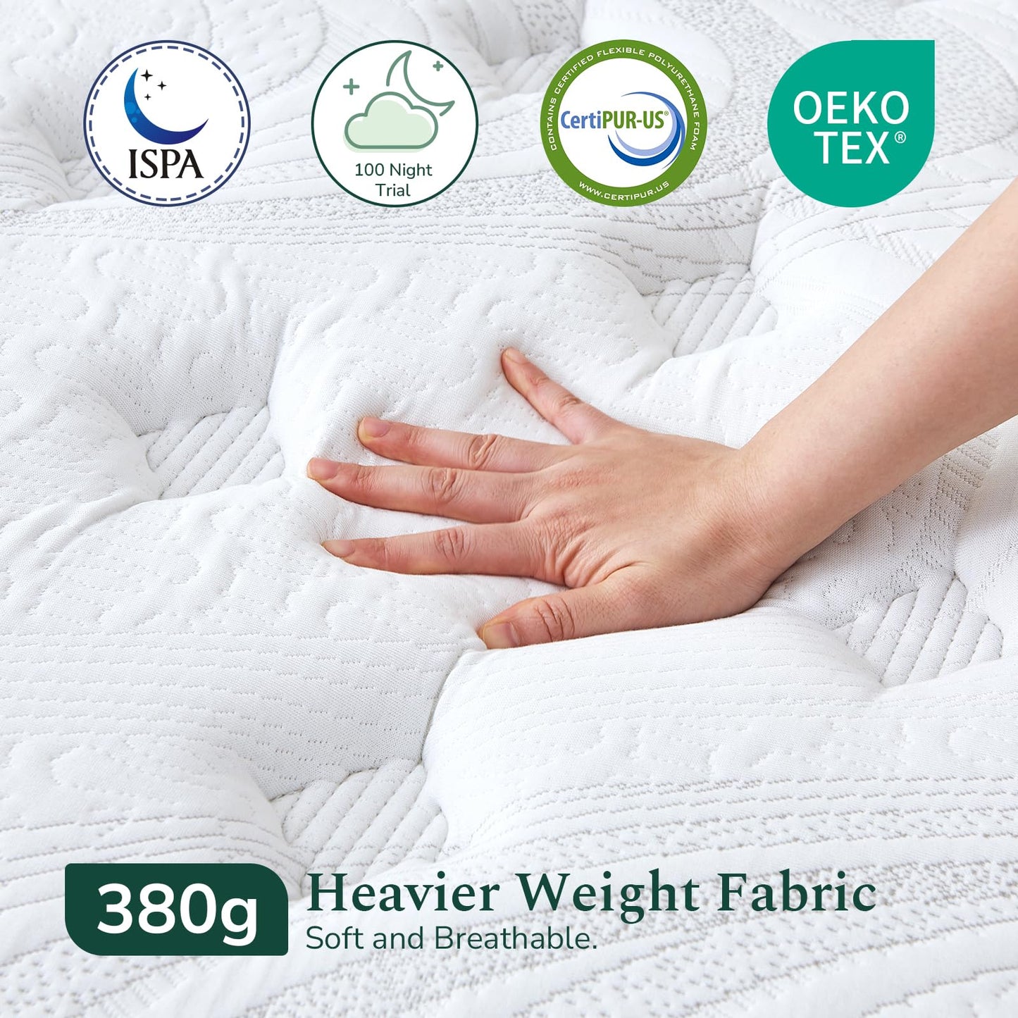 SZsuilong Small Double Mattress 4FT Memory Foam, Pocket Sprungs Hybird Mattress with Dual Edges Support, Orthopaedic Mattresses Medium Firm