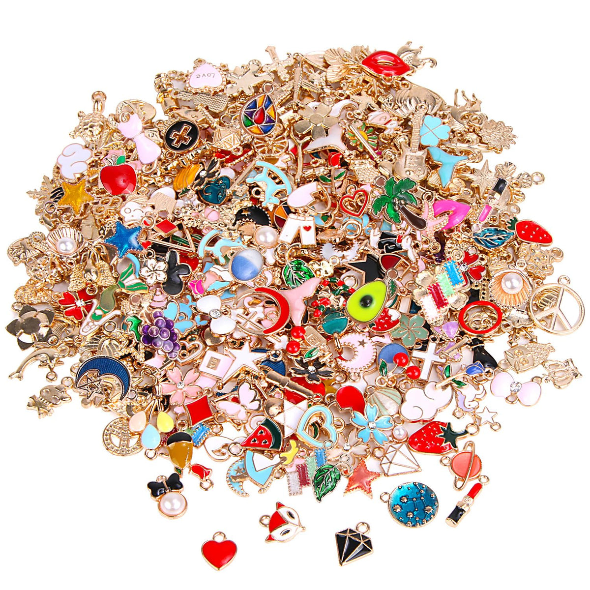 SANNIX 350PCS Charms Wholesale Bulk Jewelry Making Pendants for DIY Necklace Bracelet Earring Craft Supplies
