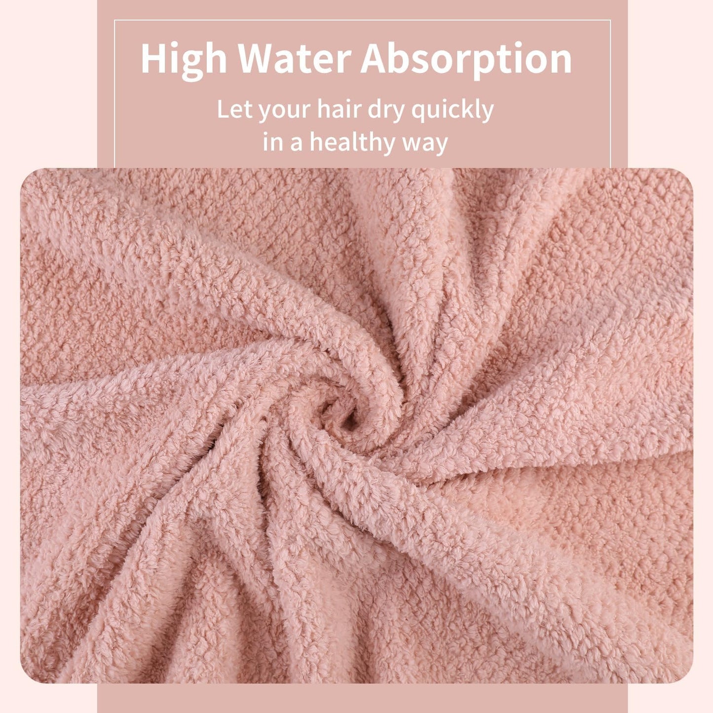 Laojbaba Microfiber Hair Towel Quick Dry Hair Drying Towel Blue 20x40 inches
