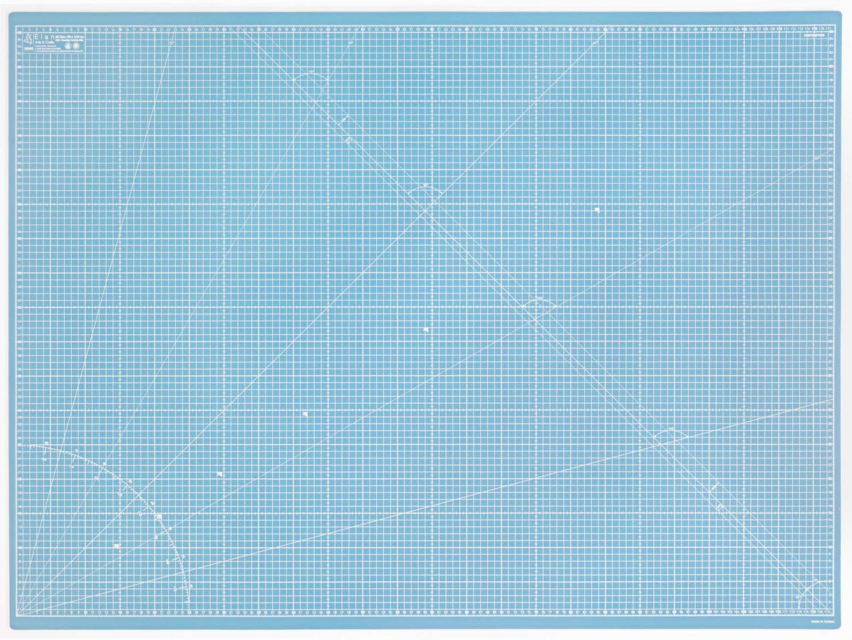 Elan A0 Cutting Mat Blue, 5-Ply Hobby Board for Crafts 120X90 CM, Extra Large Self Healing Cutting Mat A0, Extra Large Craft Board Blue