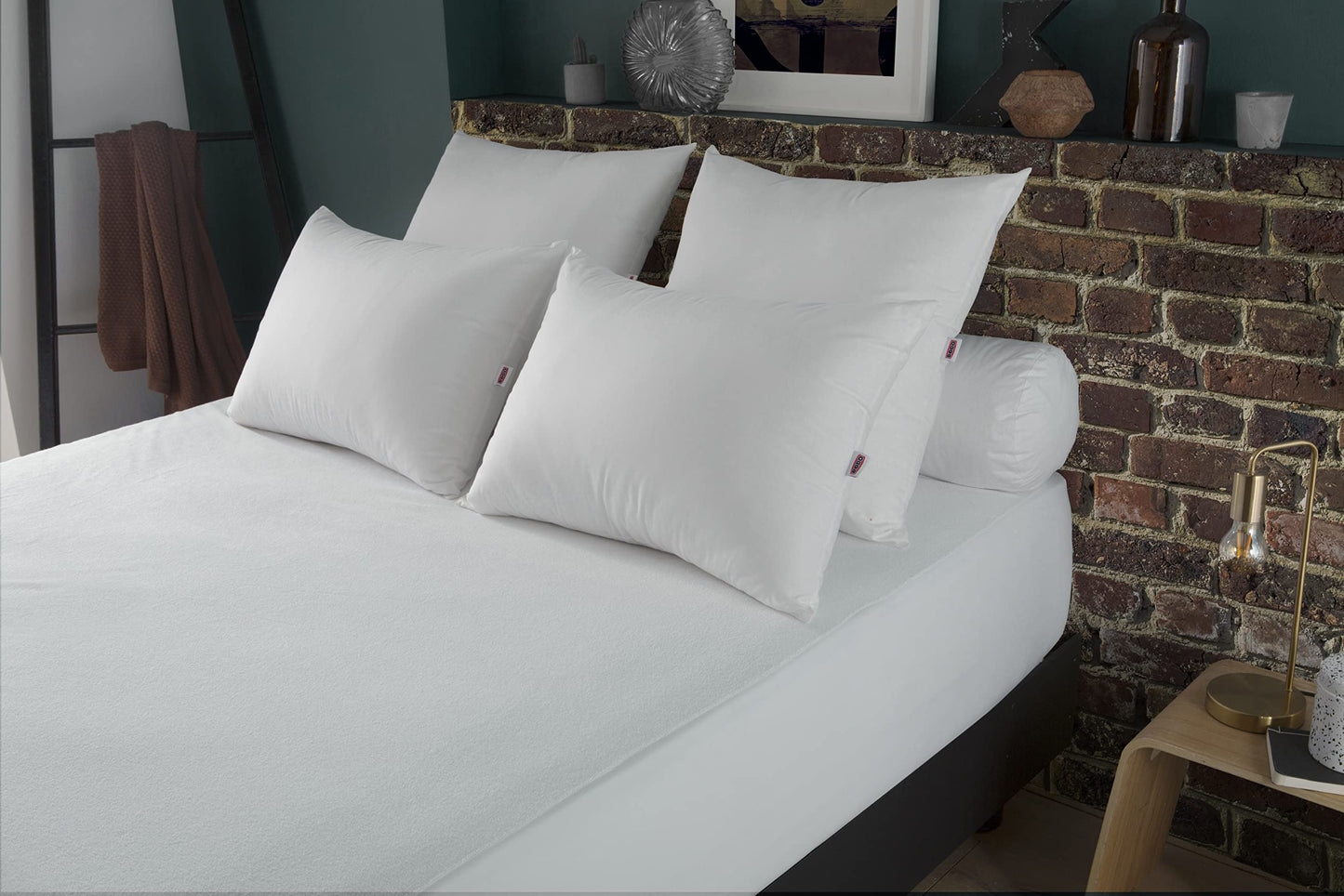 Dodo Cosy Terry Mattress Protector, White, 200 x 160 cm
