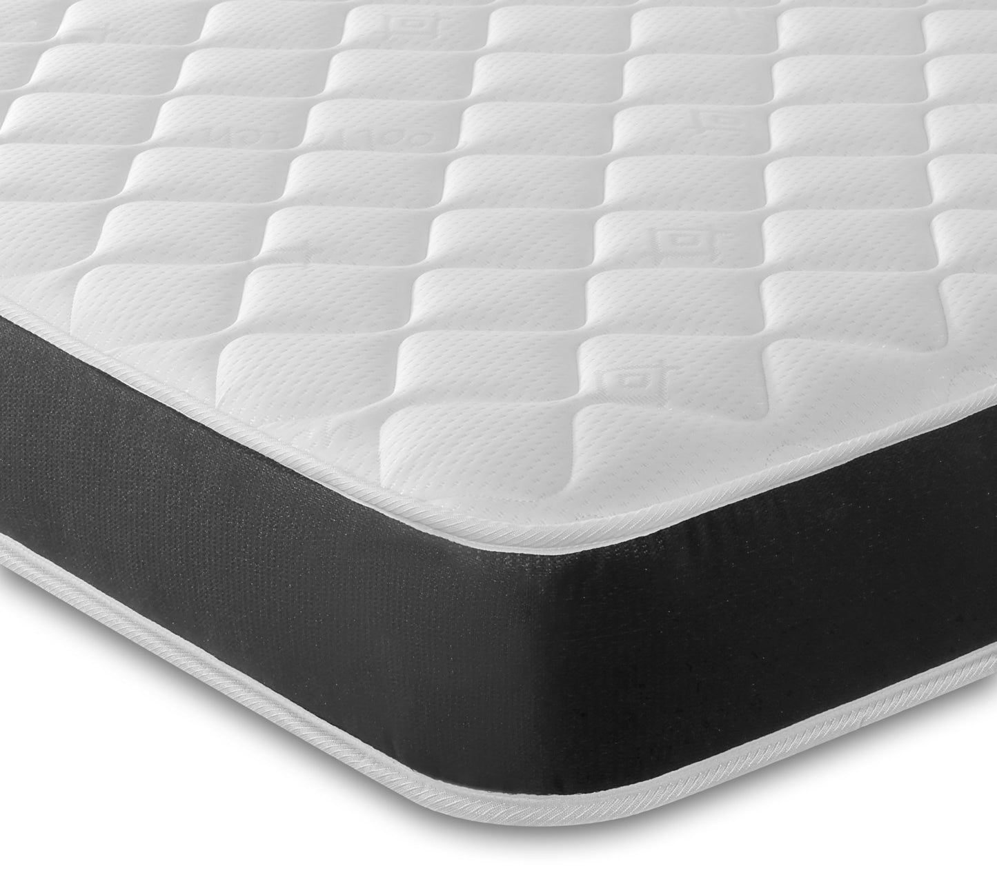 Starlight Beds Midnight Cooltouch Sprung Hybrid Single Memory Foam Mattress, Maximum Value, Soft Feel, Black. 18cm Deep. 3ft Single Mattress (90cm x
