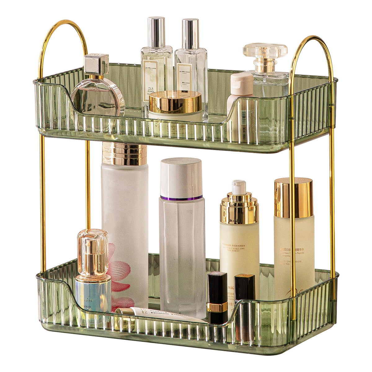 Bathroom Organiser Countertop, Vanity Trays for Bathroom, Skincare Makeup Organiser Shelf, Vanity Organiser, Bathroom Counter Shelf for Cosmetics,