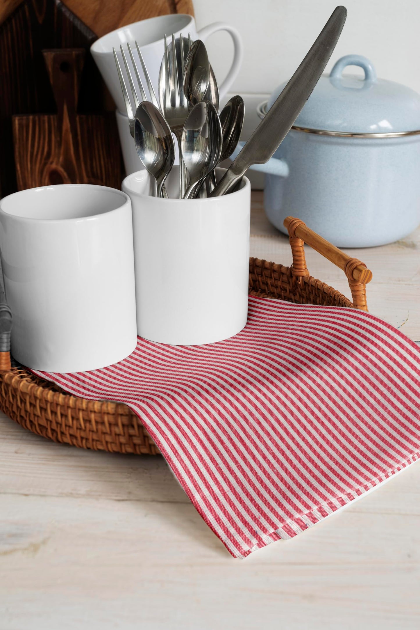 Encasa XO Kitchen Cloth for Cooking | Cotton Hand Towel for Quick Drying Dishes | 70x45 cm Tea Towels