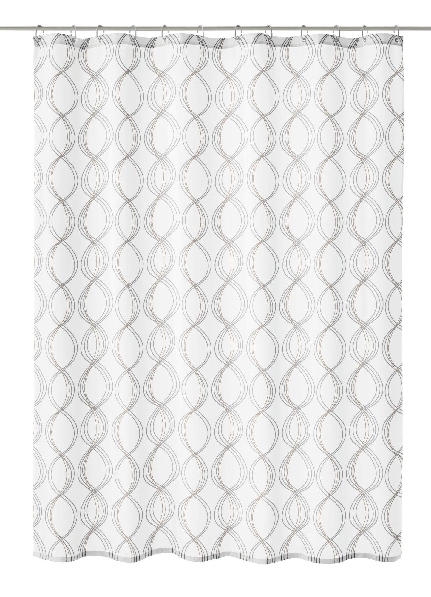 Kleine Wolke Classy TXT Shower Curtain 120 x 200 cm White