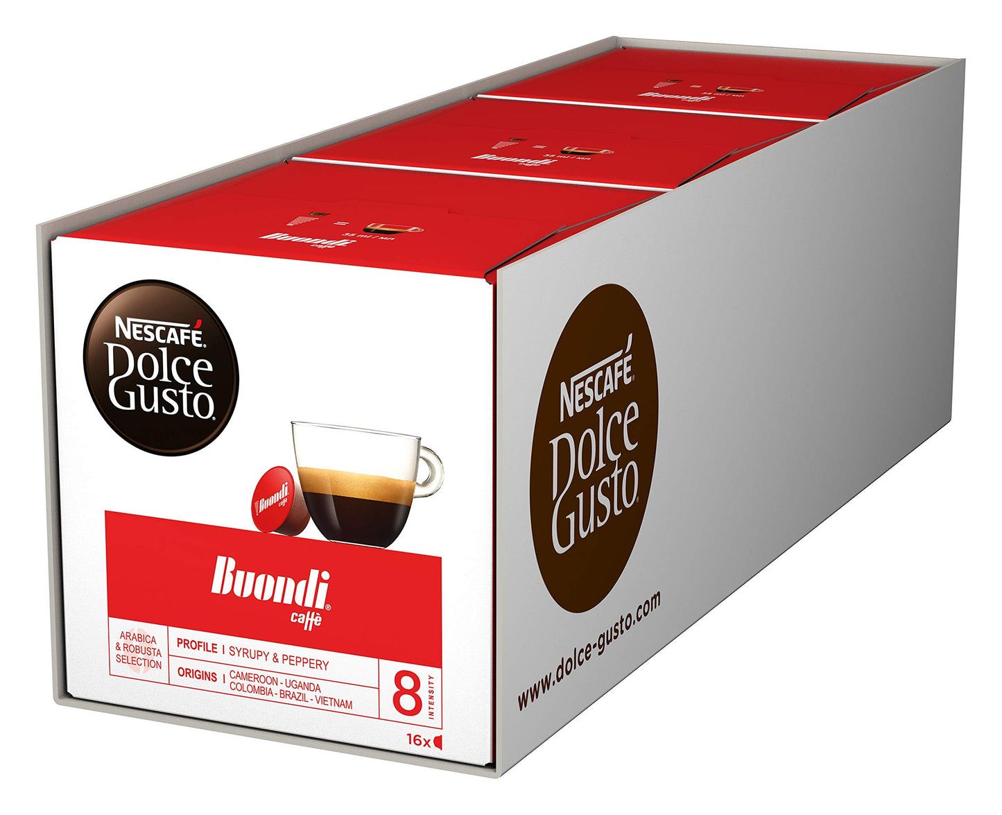 Nescaf? Dolce Gusto Espresso Buondi, Pack of 3, 3 x 16 Capsules