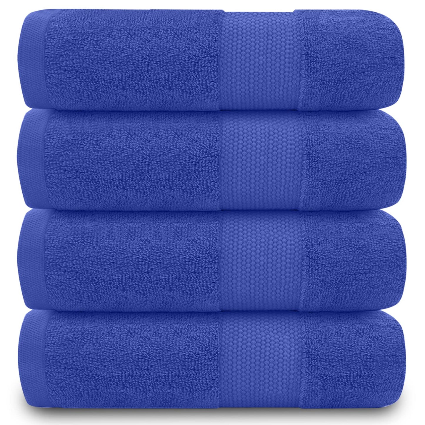 GC GAVENO CAVAILIA Gaveno Cavailia Egyptian Cotton Thick Absorbent 700 GSM Miami [Pack of 4-Royal Blue, Hand Towel (50x85 Cm)