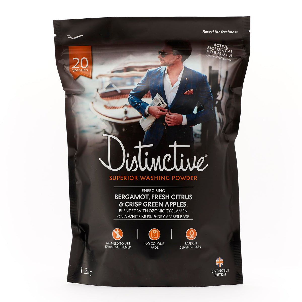 Elevate Your laundry with Distinctive/Powder Laundry Detergent/Biological Washing Powder/Energising Bergamot and Citrus/Eco Laundry Detergent (Pack of