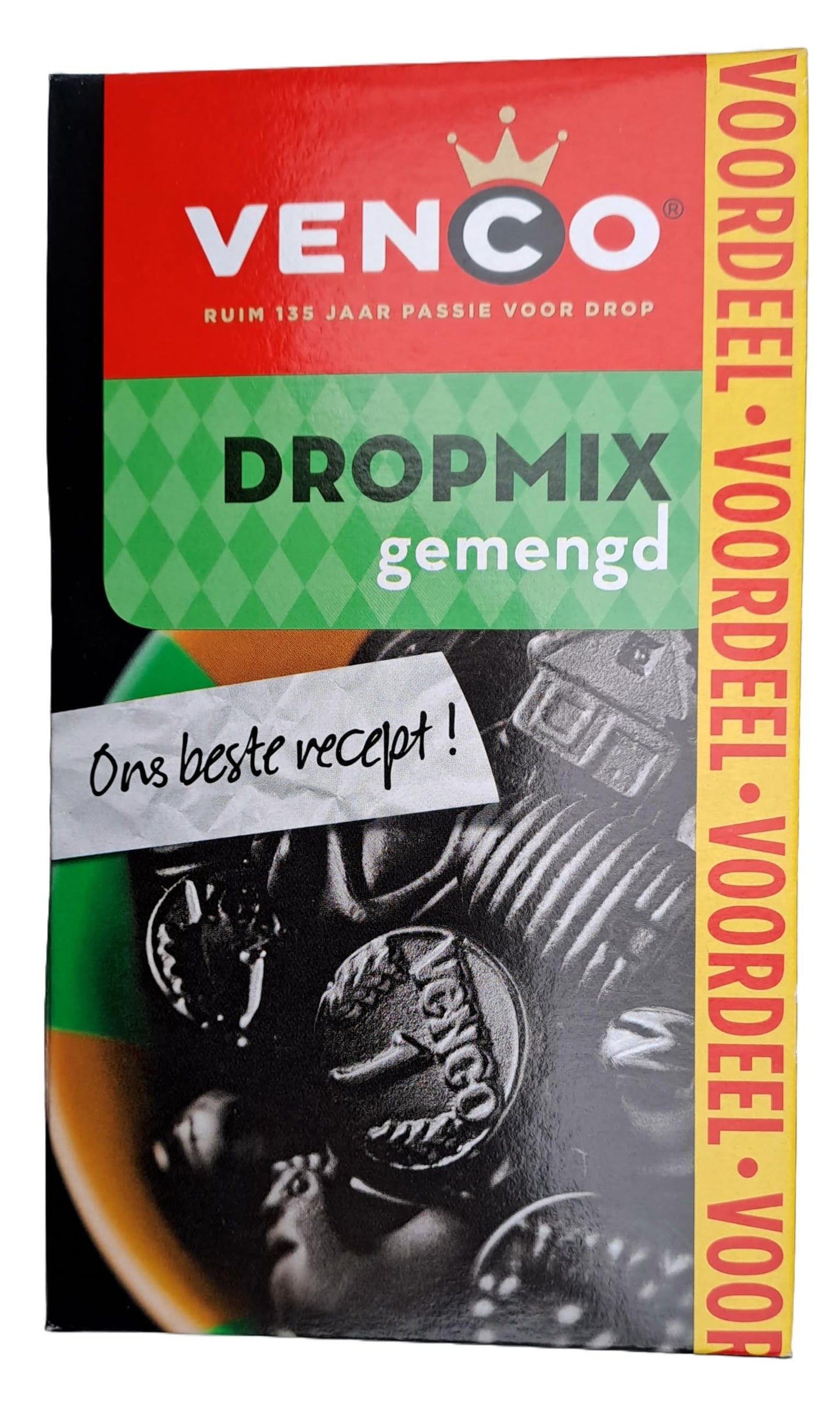 Venco Liquorice Drop Mix, Assorted (Gemengd), Sweet, Salt, Soft & Hard, 475 g (16.8 oz), 1 Box
