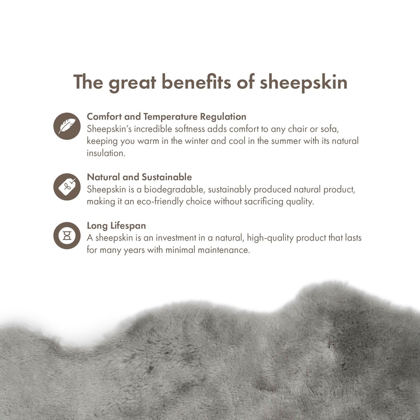 Nordic Sheep Baby Sheepskin 95x60 cm | Real Sheepskin Rug temperature regulating for strollers | Perfect as fluffy rug for the baby room | Comfortable