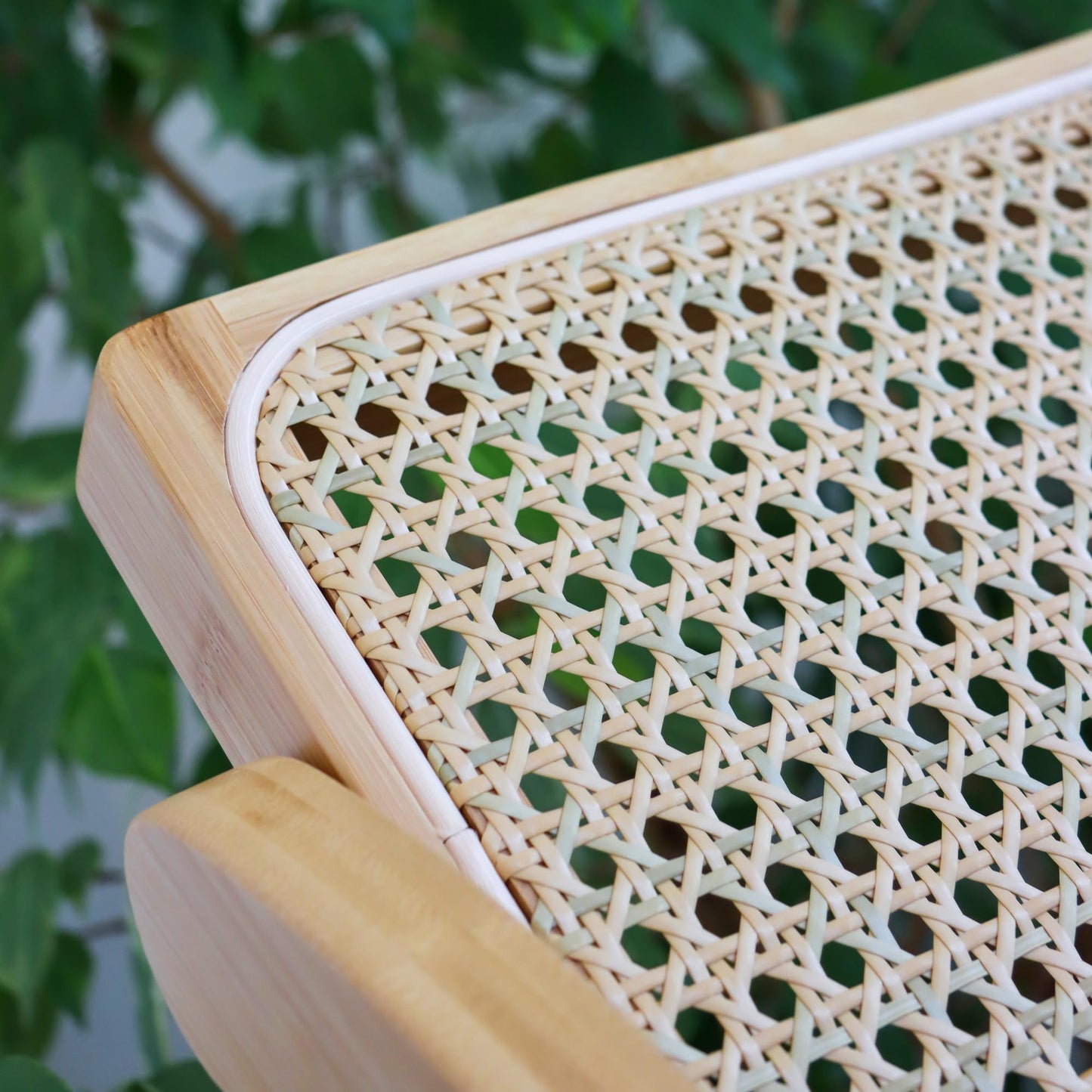 hjh LIVING Folding chair made of bamboo with Vienna weave TUDELA BAMBOO Wooden folding chair, folding chair, 130 kg load capacity