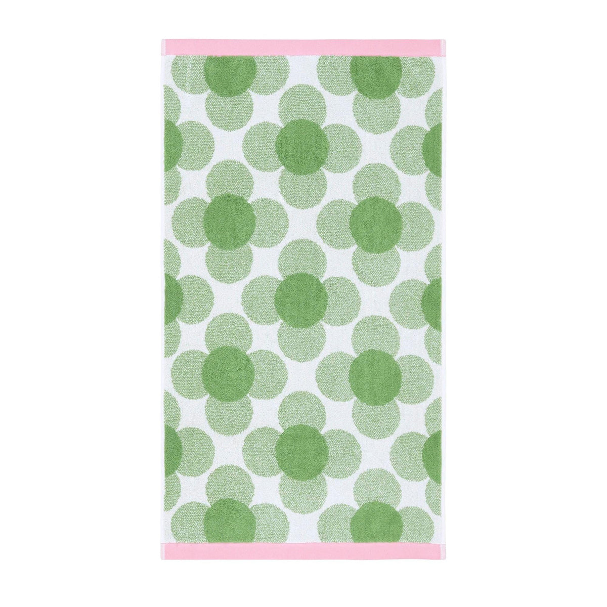 Orla Kiely Retro Bathroom Towels in Retro Flower, CloverSize: Hand Towel, 50x90cm