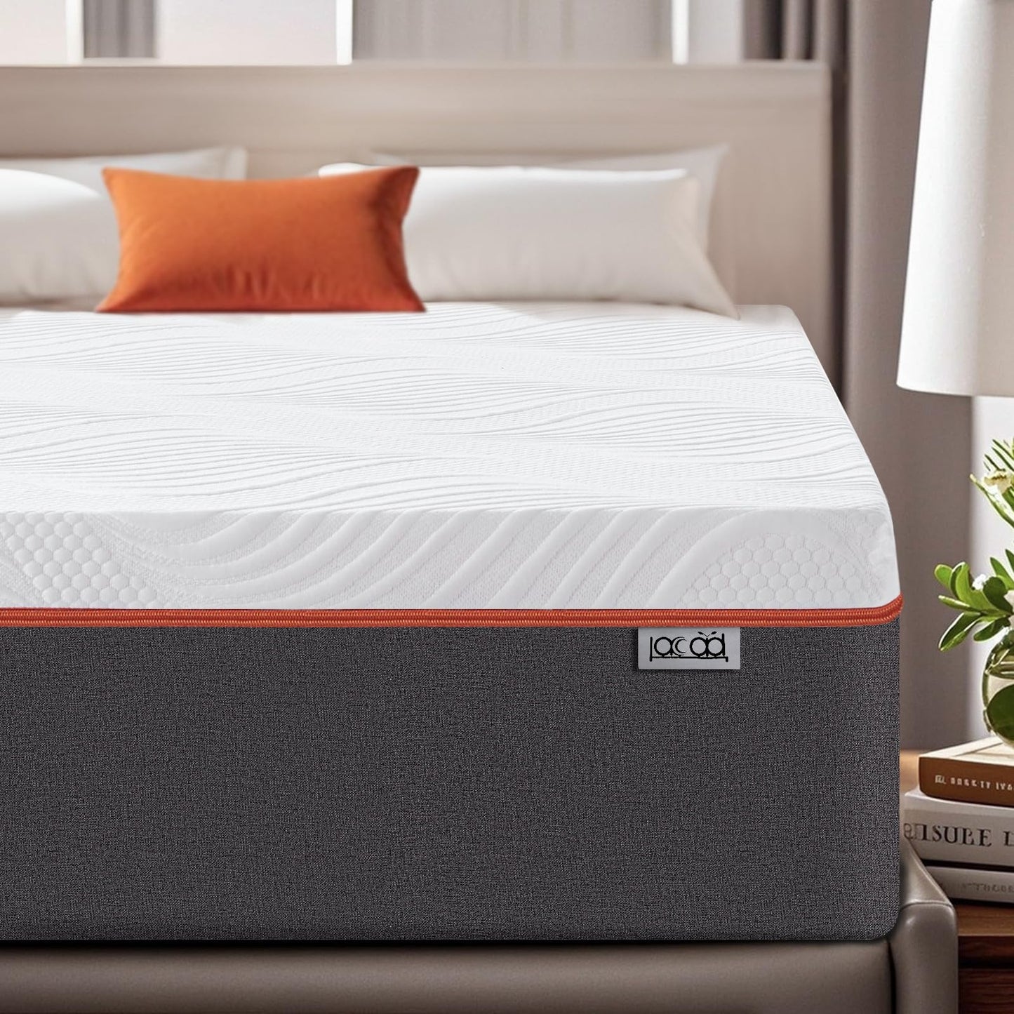Laccard Double Memory Foam Mattress, Cooling 4ft6 Double Mattresses for Pressure Relief, Medium Firm, with Removable Cover, 135X190X20cm