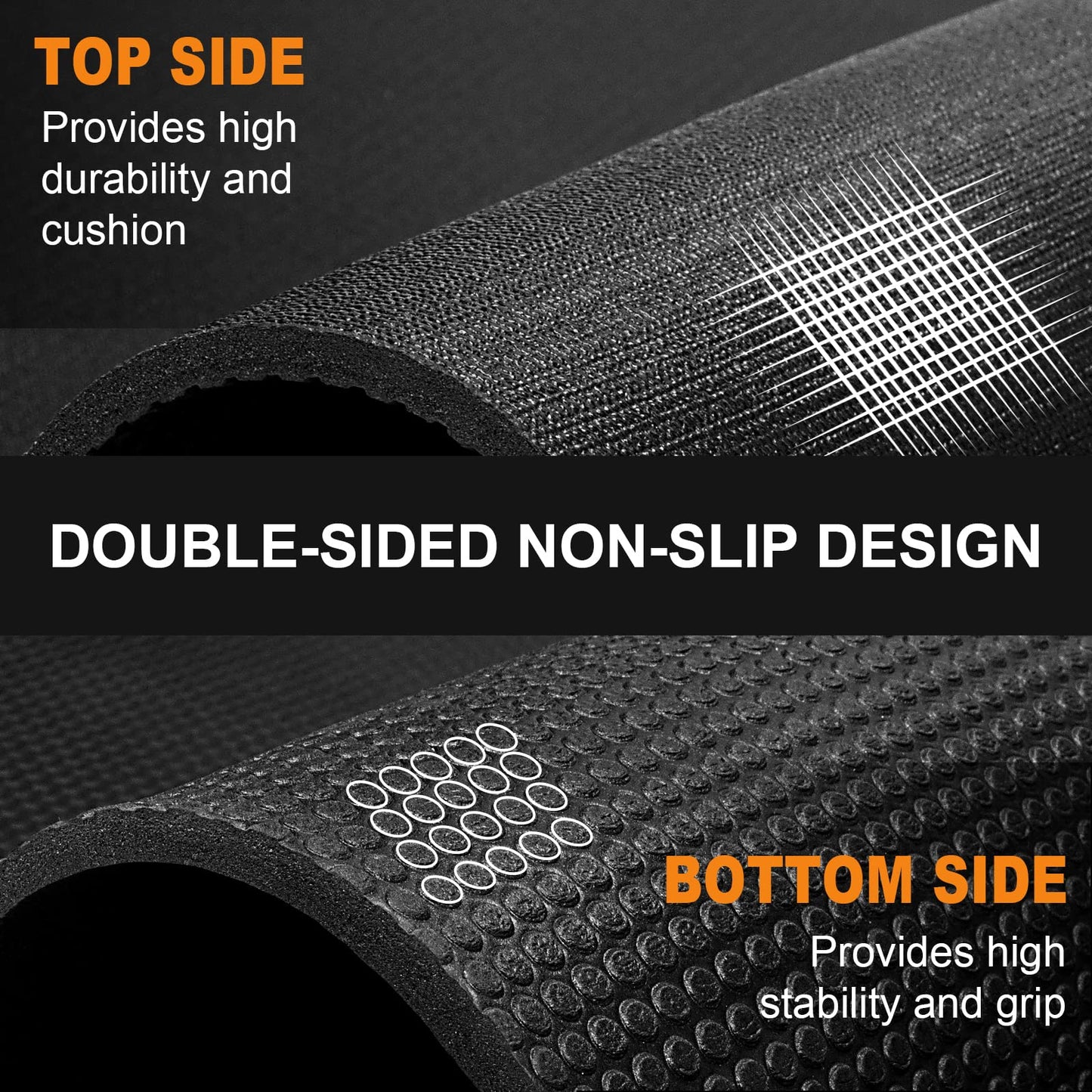 Large Exercise Mat Fitness Mat for Home Gym Thick 183x123x0.7cm innhom Workout Mat for Fitness, Floor Exercises, HIIT, Cardio, gym work, Equipment