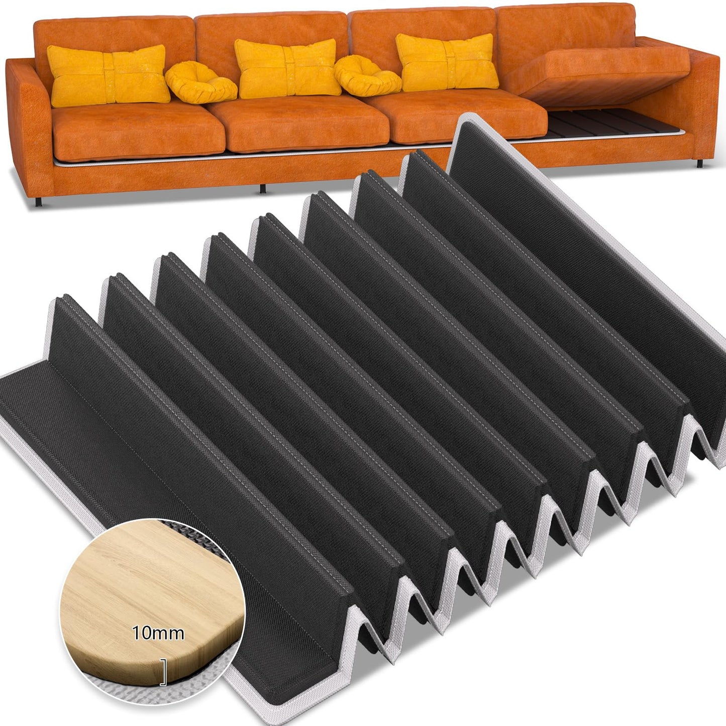 VERONLY Wooden Sofa Support Boards for Sagging Seat - (60x205CM) Extra Large Couch Cushion Support for 3 Seater