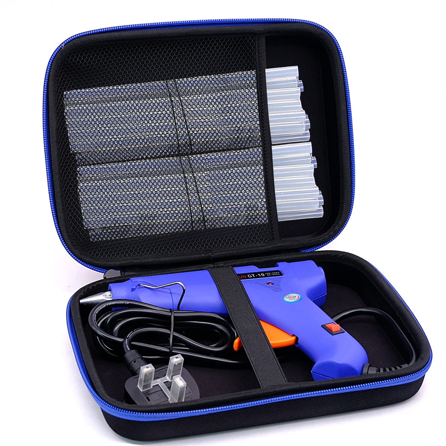 Hot Glue Gun,100W Full Size Glue Gun Kit with 20 Pcs Glue Sticks and Hard Shell Carrying Case, Hot Melt Glue Gun for Crafts,Home Quick Repairs, DIY