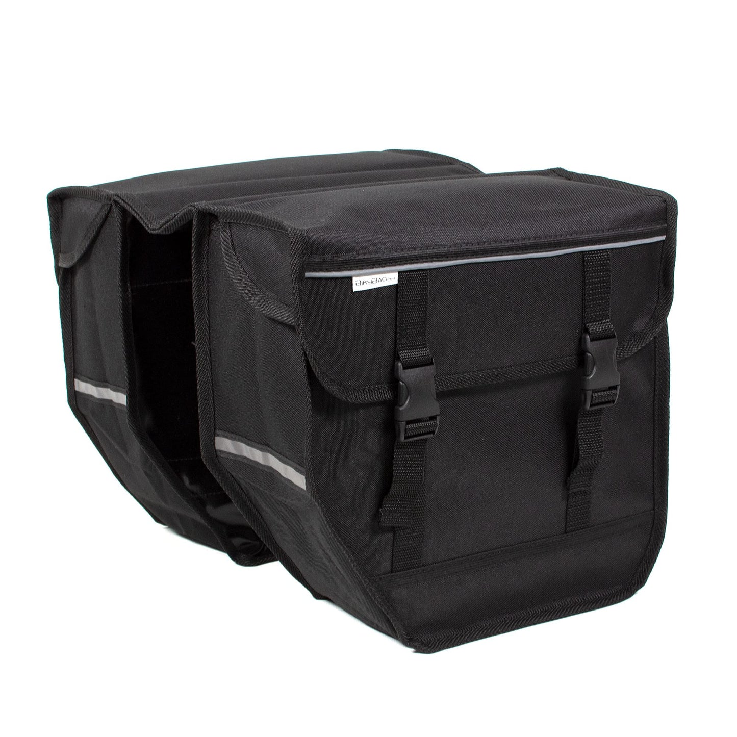 BikyBag Model M - Bicycle Double Panniers - Bike Bicycle Cycle Bag for Rear Rack (Black)