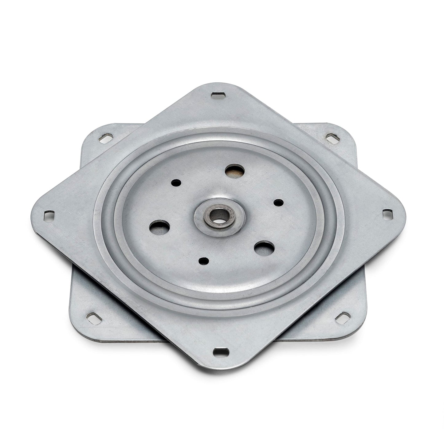 Emuca - Swivel Platform/Rotating Base of 360° for Cabinet/TV Screen, Zinc Plated, Steel