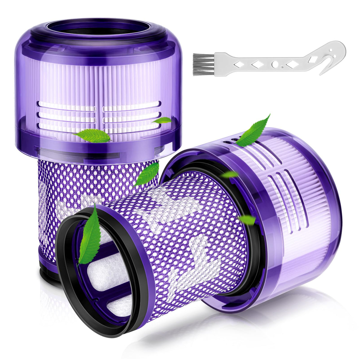 2 Pack Replacement Filters for Dyson V12 Detect Slim Absolute/Total Clean/Extra/Fluffy Vacuum Cleaner,Washable Replacement Filters for Dyson V12