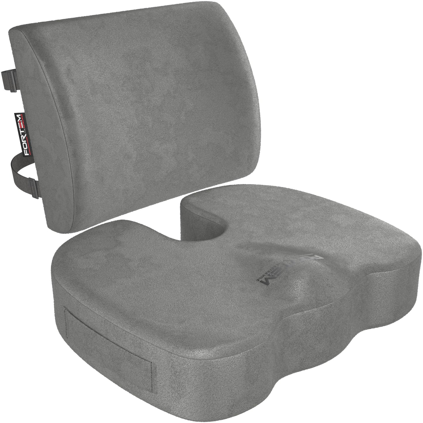 FORTEM Seat Cushion & Lumbar Support for Office Chair, Car Seat Combo