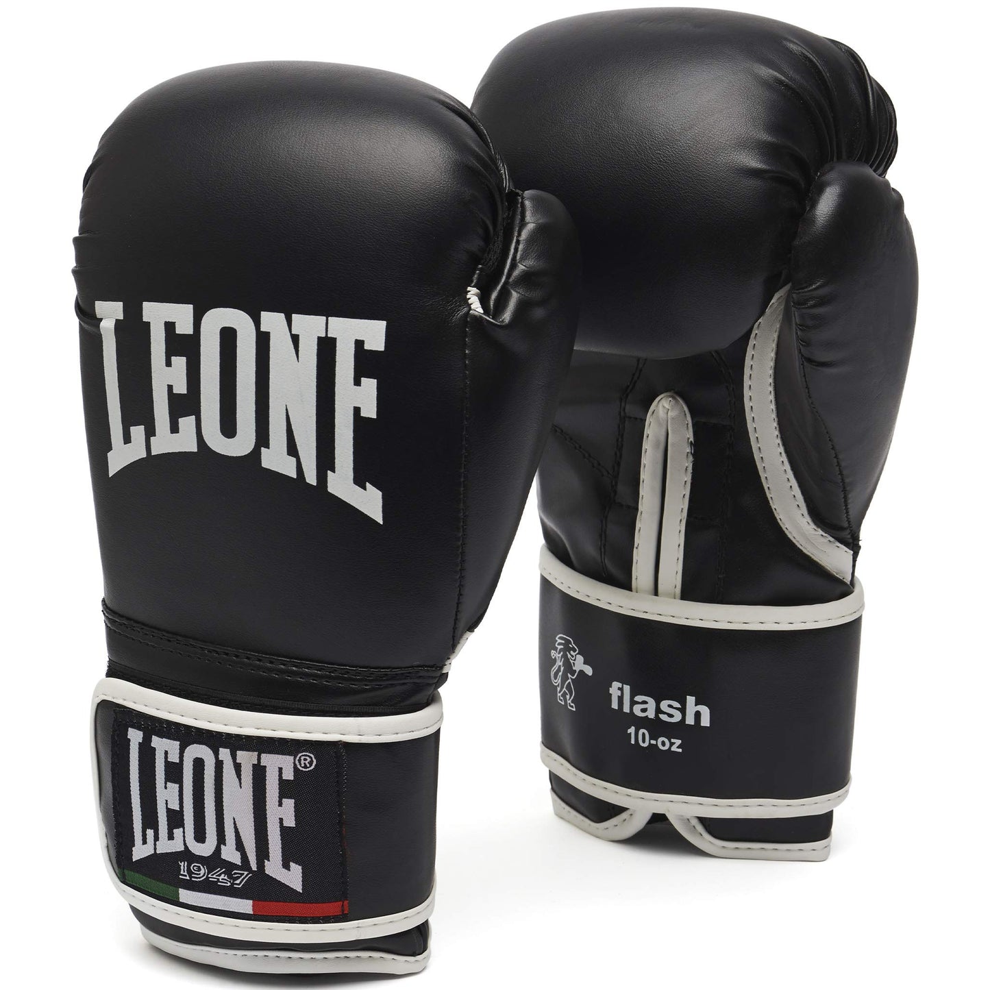 LEONE 1947, Flash Boxing Gloves, Unisex Adult, Black, 16 OZ, GN083