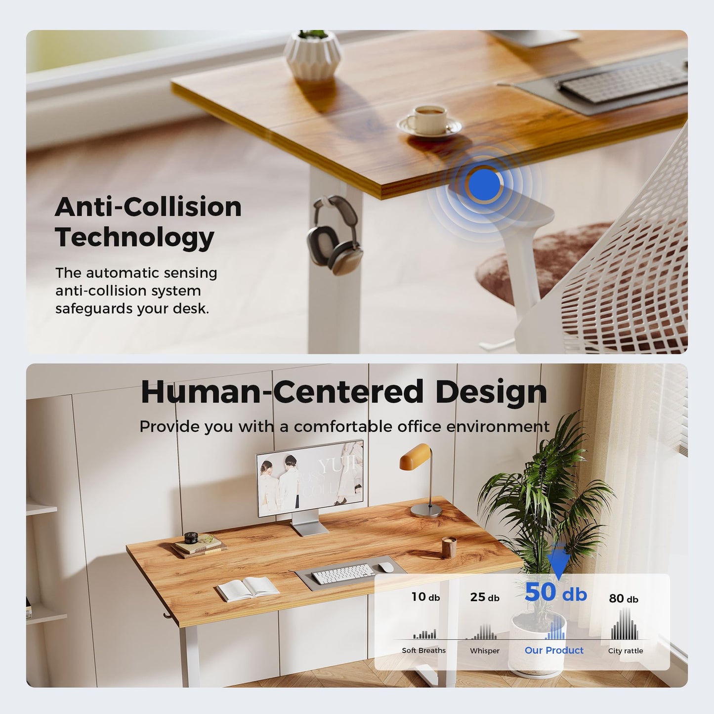 Agilestic Electric Standing Desk, 2 Memory Buttons, 120x60cm