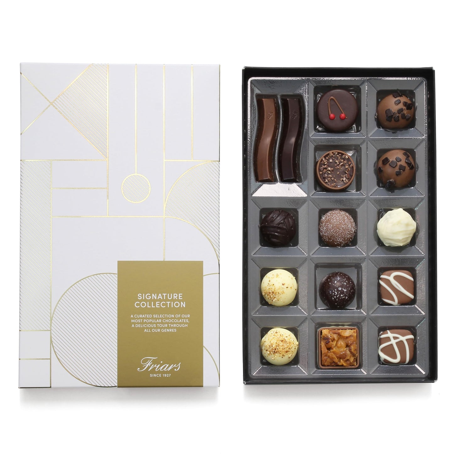 Friars Signature Chocolate Collection | 15 Luxury Assorted Belgian Chocolates | Ideal Present for Special Occasions, Birthday, Valentines, Anniversary