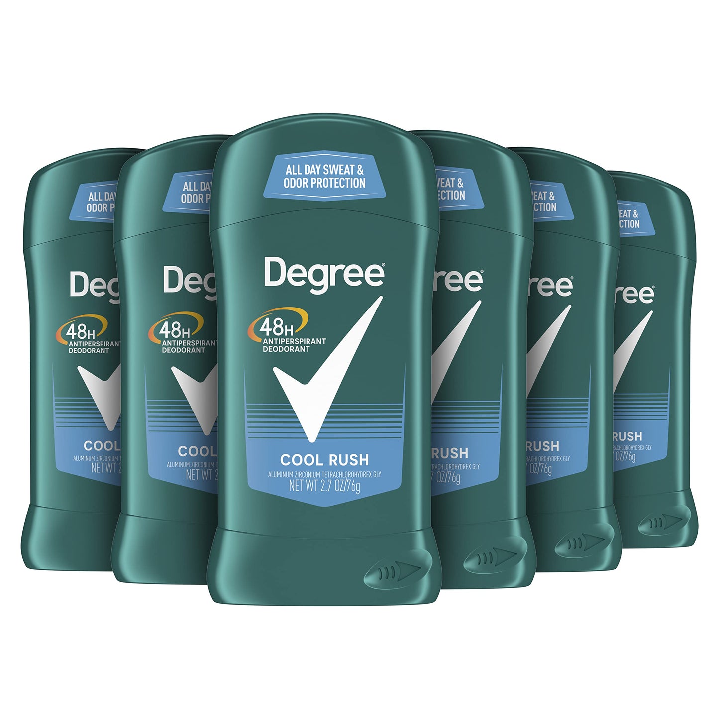 Degree Men Dry Protection Antiperspirant & Deodorant, Cool Rush 2.7 Oz, (Pack Of 6)