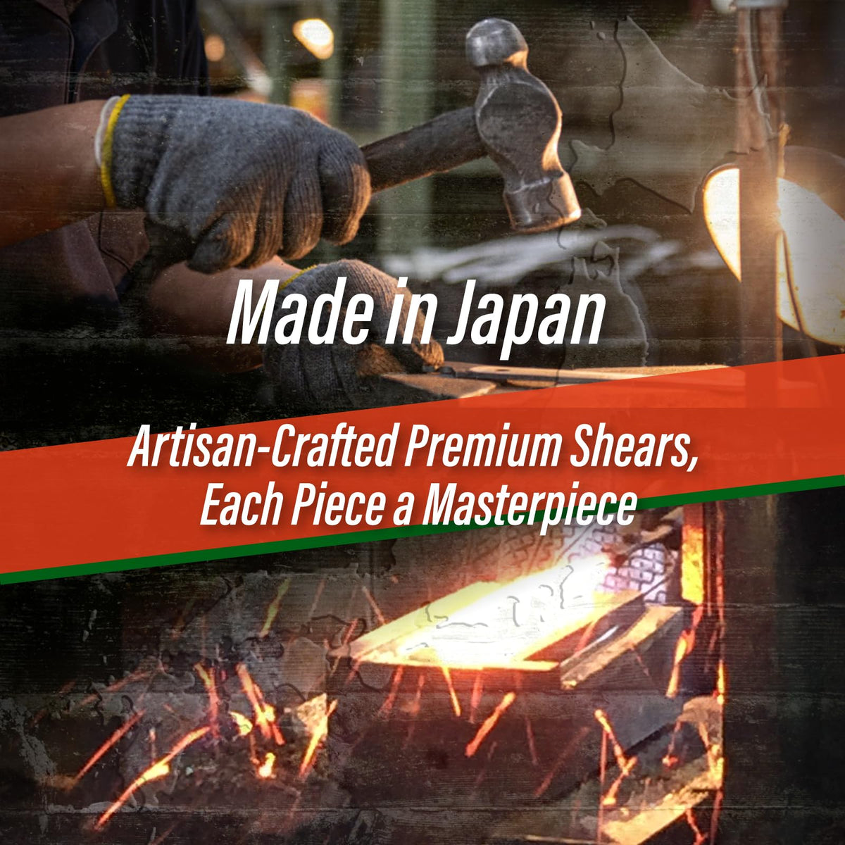 SUIZAN Hedge Shears 575mm - Professional Japanese Garden Clippers for Precise Trimming Gardening Tools