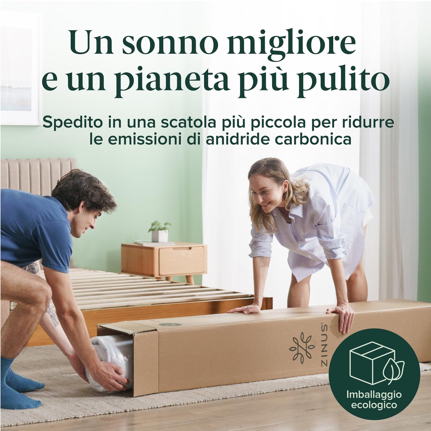 Zinus Conventional Bed Mattress, Memory Foam, White, Single