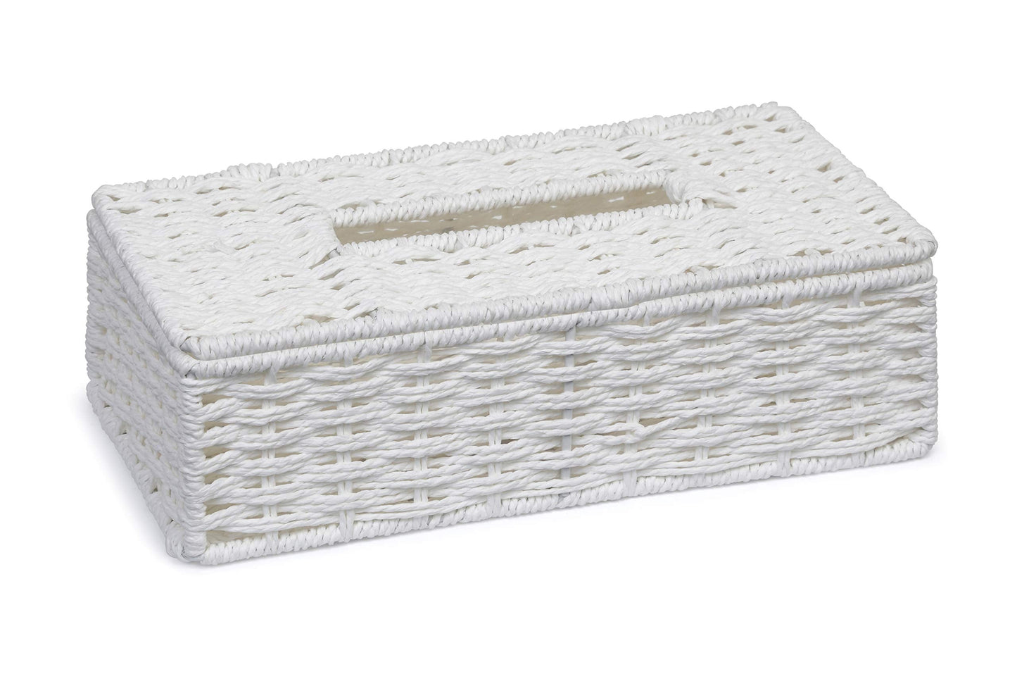 Arpan Eco-Friendly White Paper Rope Rectangular Tissue Holder Box - for Hotel & Guest Houses, Office Home, Bathroom