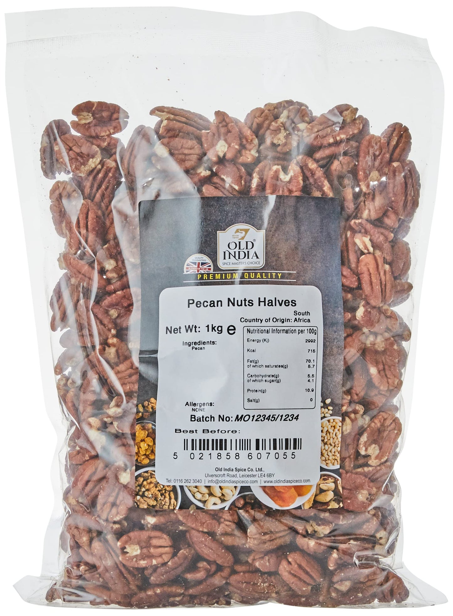 Old India Pecan Nuts Halves 1kg