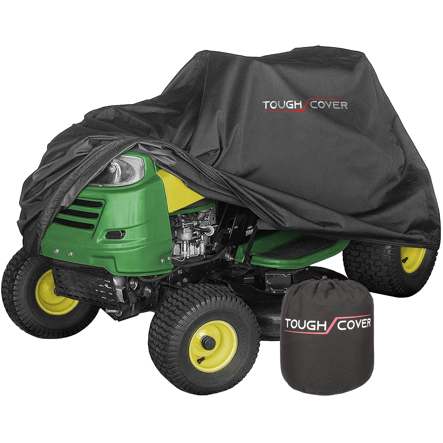 Tough Cover Premium Lawn Tractor Cover by Riding Lawn Mower Cover Made with 600D Marine Grade Fabric