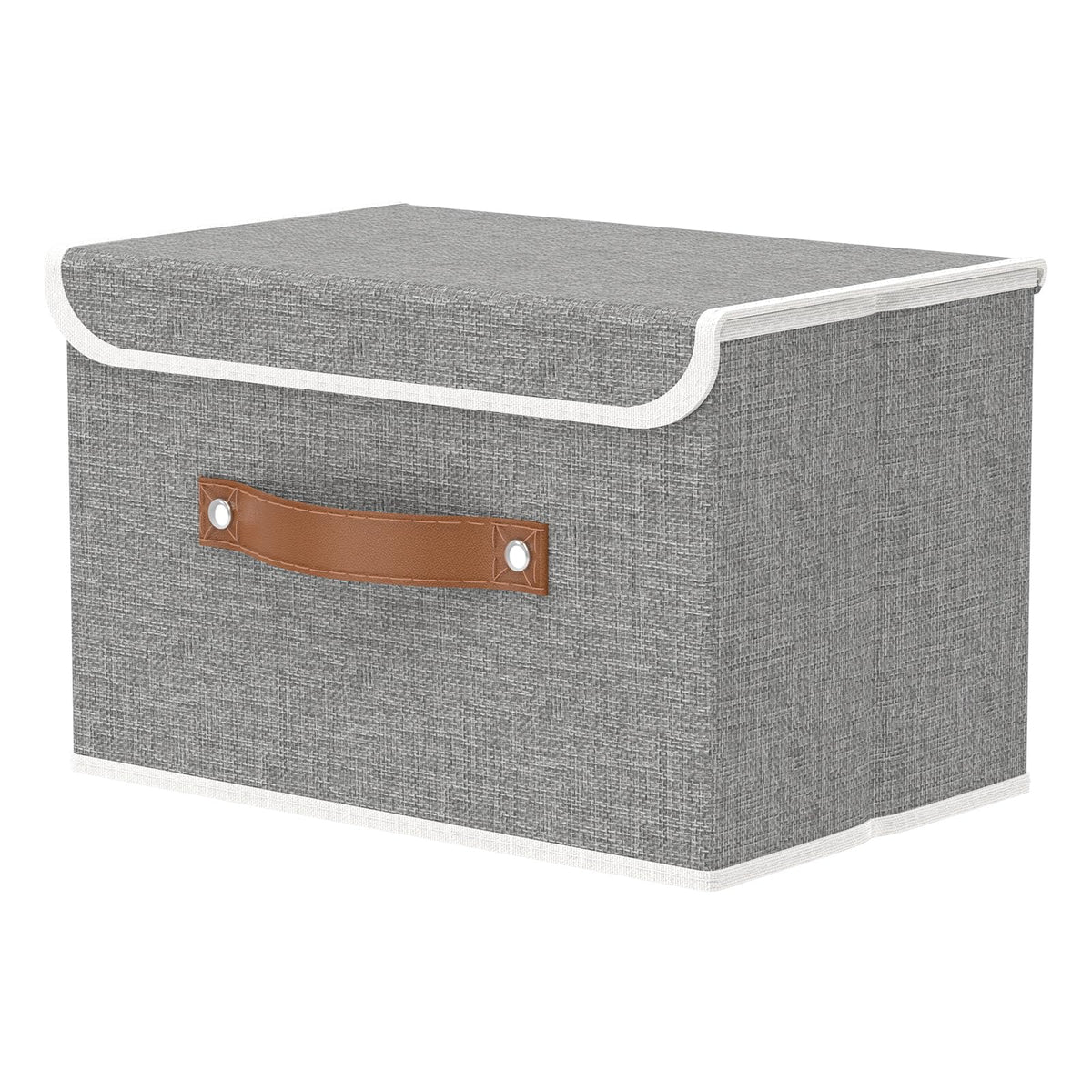 OUTBROS 1 Pack Fabric Storage Boxes with lids, 38x25x25cm, Grey